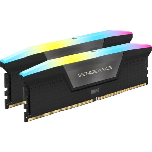 CORSAIR Memorie RAM CORSAIR Vengeance RGB, Tip DDR5, Capacitate 32GB, KIT 2x16GB, 6400 MHz, CL36, Negru