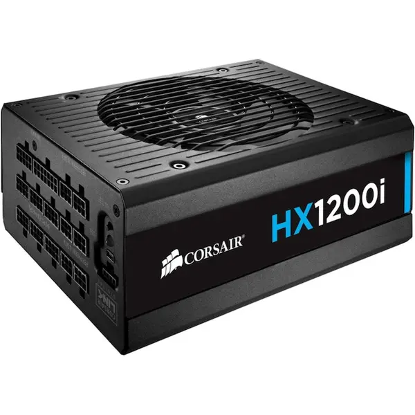 CORSAIR Sursa Corsair HXi Series HX1200i, Full modulara, 80+ Platinum, 1200W, Negru, CP-9020307-EU