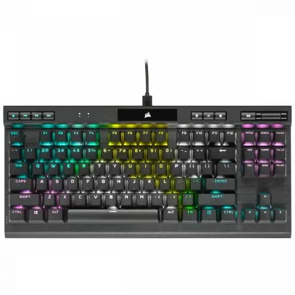 CORSAIR Tastatura Mecanica de gaming, Corsair K70 RGB TKL Champion Series, cu fir, Layout US, Negru