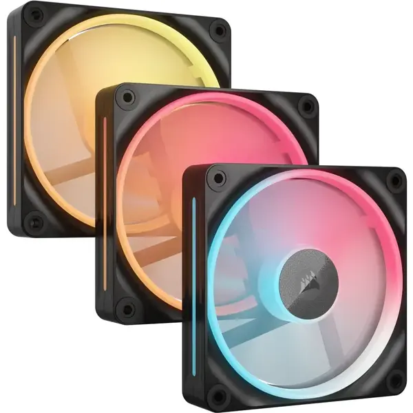 CORSAIR Ventilatoare CORSAIR iCUE LINK LX120-R RGB BLACK, triple pack