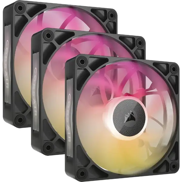 CORSAIR Ventilatoare CORSAIR iCUE LINK RX120 MAX RGB BLACK, triple pack