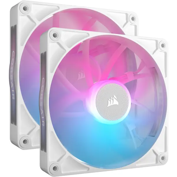 CORSAIR Ventilator Corsair iCUE LINK RX140 RGB, 140mm PWM, Twin Pack, Alb