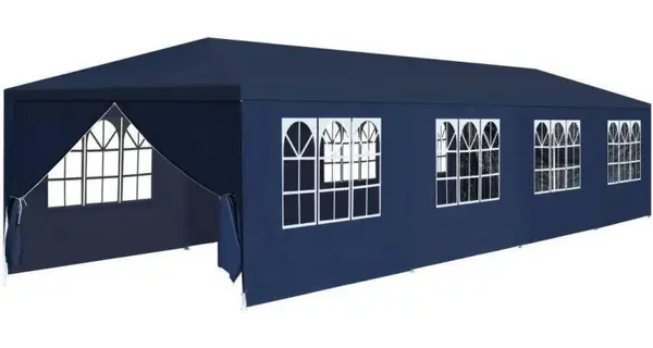 Cort albastru de gradina 3 x 12 x 2,55 m