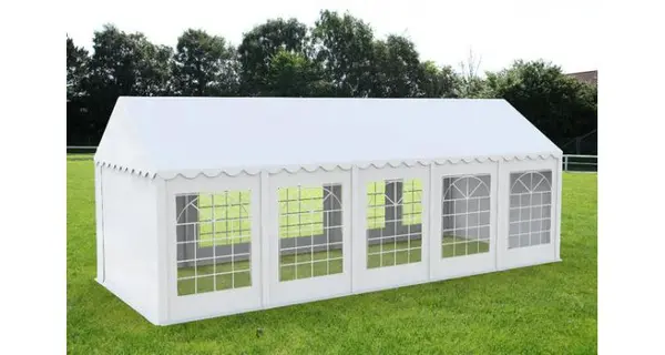 Cort Evenimente ECONOMY 4x10 m,PVC alb