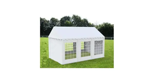 Cort evenimente Economy 5x6m,PVC alb