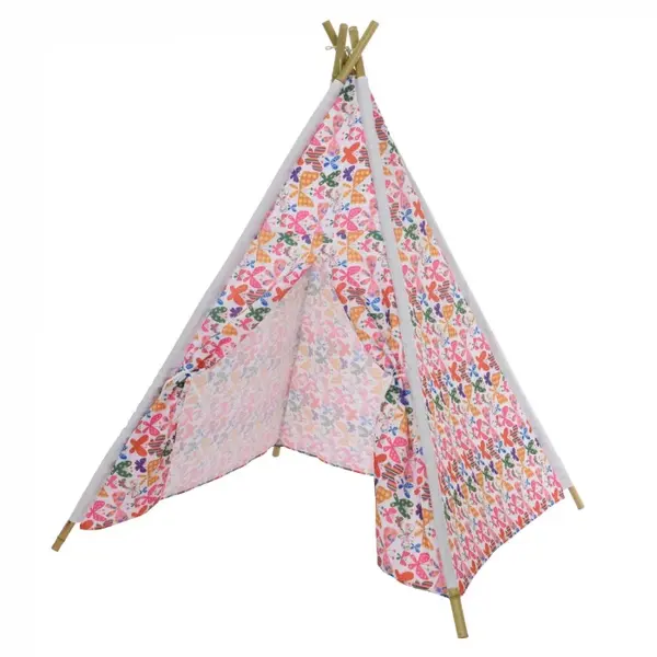 Cort pliabil pentru copii, Multicolor, Design Fluturi