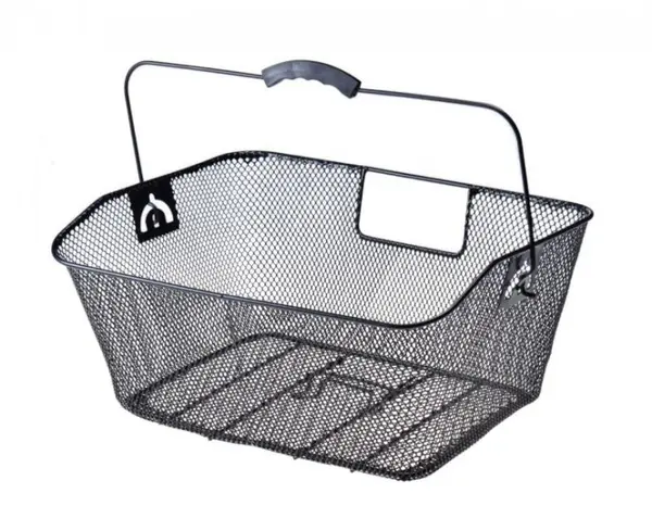 Cos biciclete spate, culoare negru, 41 x 31 x 16 cm
