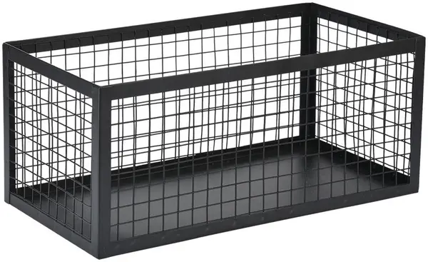 Coș de accesorii Estia - Cage, 23.5 x 15 x 11 cm, negru