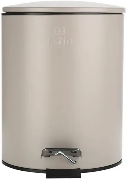 Coș de baie cu închidere silențioasă Estia - Classic, 5 l, taupe mat