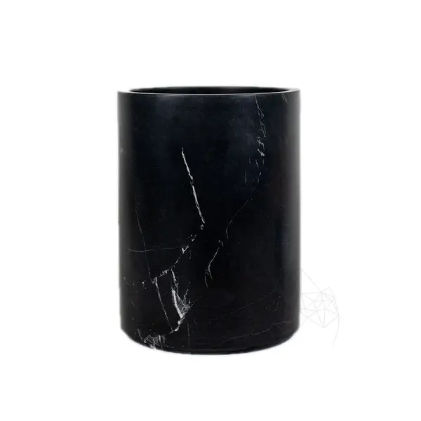Cos de gunoi marmura Nero, 26.5 x 20 cm