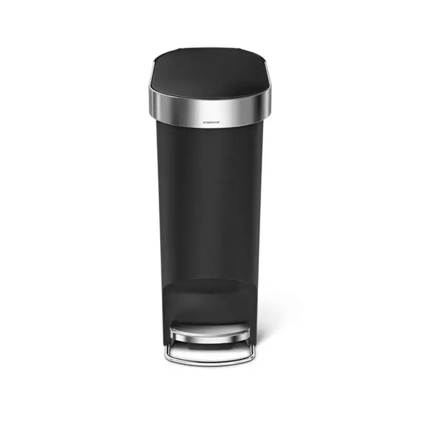 Cos de gunoi Slim 40 l, negru, otel inoxidabil, soft close Simplehuman