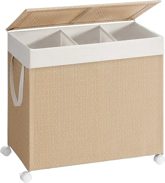 Cos de rufe Songmics, Natur, LCB602N01, 66.5 x 37.5 x 65 cm
