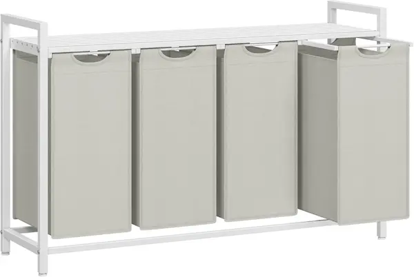 Cos de rufe Vasagle Alb 115.6x33x72.5 cm
