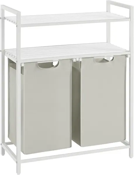 Cos de rufe Vasagle Alb 46L, 73 x 33 x 92 cm
