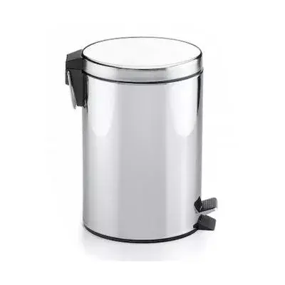 Cos gunoi baie Roca Hotels A815487001, instalare pe podea, 3 l, clapeta, metal, Crom