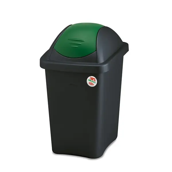 Cos gunoi deseuri selective capac batant 30L Cos gunoi deseuri selective capac batant 30L verde