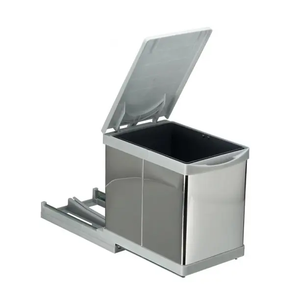Cos Gunoi Model 21700, 230x385x375 mm, 1 Cuva x16 L, Finisaj Inox