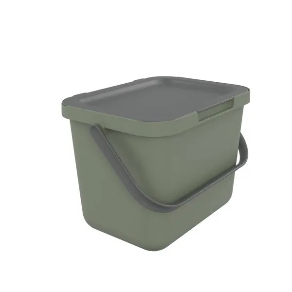 Cos gunoi reciclare stivuibil PAA-home 6L pentru sortare deseuri sau compost culoare verde
