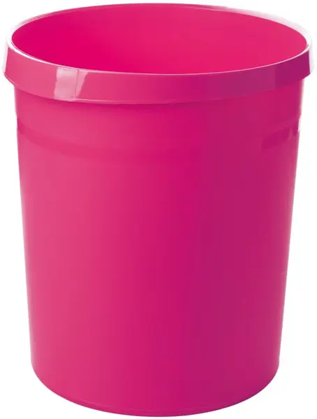 Cos pentru gunoi Han Grip Trend - din plastic, 18 l, roz