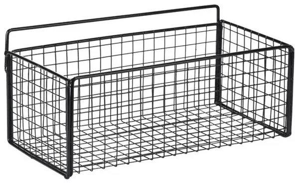 Coș/raft suspendat Estia - Cage, 36 х 15 х 13 cm, negru