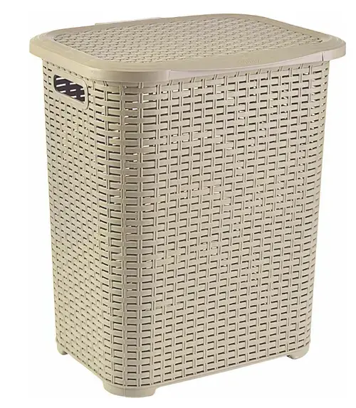 Cos rufe plastic tip ratan Heinner HR-AT-7019B, 45L, 34.5 x 41 x 46 cm (Bej)