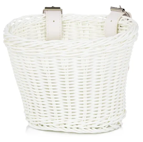 Coș universal Chipolino - Cu curele din piele, alb