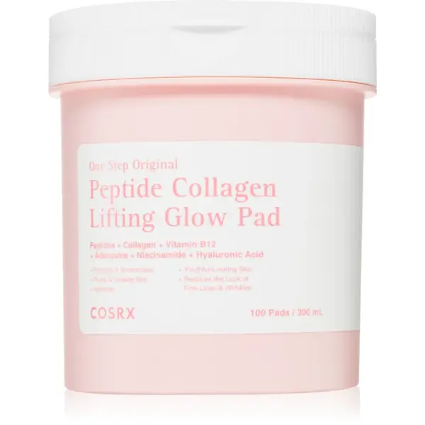 Cosrx One Step Original Peptide Collagen Lifting Glow Pad dischete de tonifiere pentru fermitatea și lifting-ul tenului 100 buc
