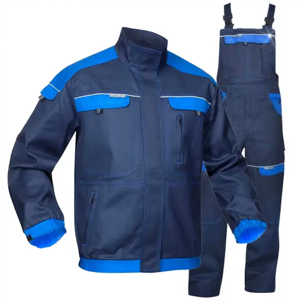 Costum bleumarin cu pantaloni cu pieptar de lucru, Ardon COOL TREND M, 50, BLEUMARIN