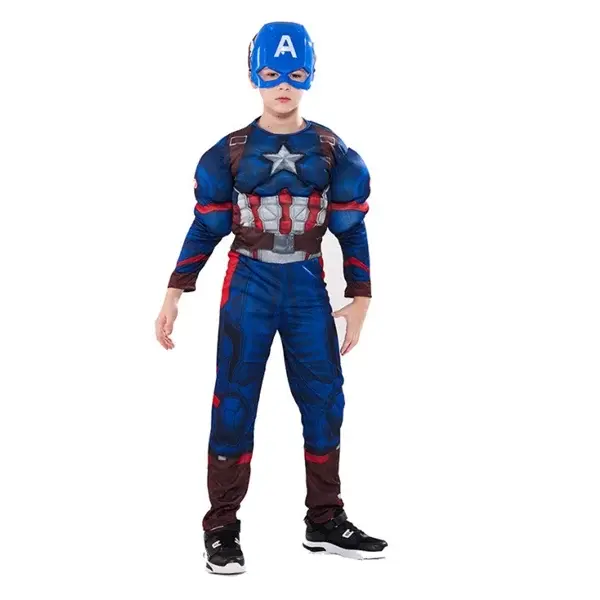 Costum carnaval Captain America, 5-7 ani , 110-120 cm