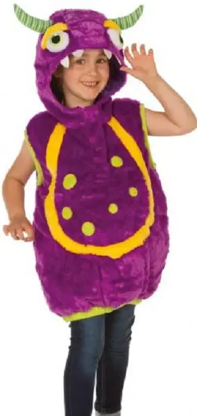 Costum carnaval copii Heunec - Monstru amuzant, violet, 4 -7 ani
