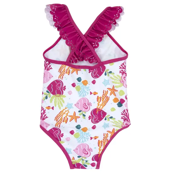 Costum de baie copii Chicco, alb cu roz, 11938-68MC