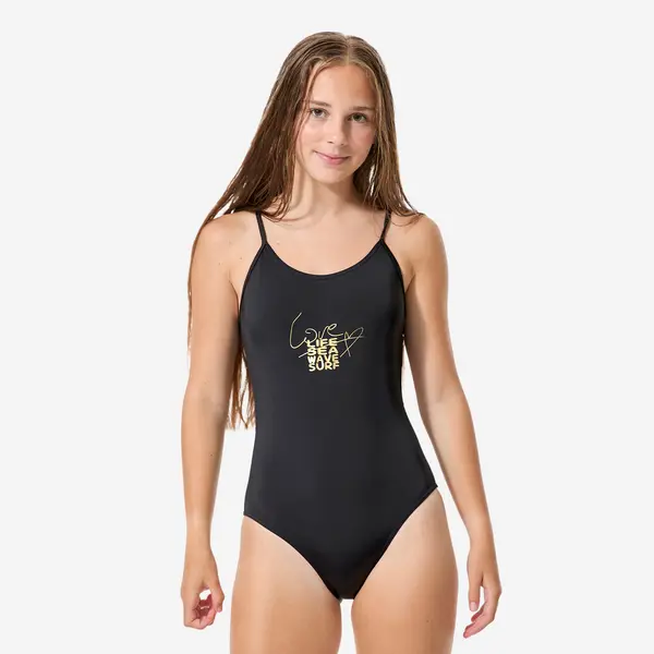 Costum de baie întreg surf Hiloe Signature Negru Fete