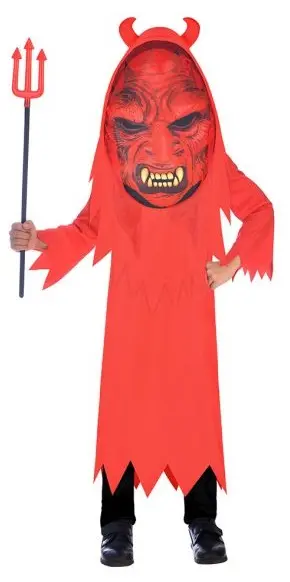 Costum de carnaval pentru copii Amscan - Devil Big Head, 6-8 ani