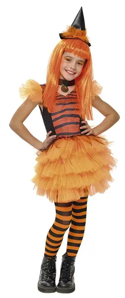 Costum de carnaval - Vrajitoare eleganta (portocaliu)