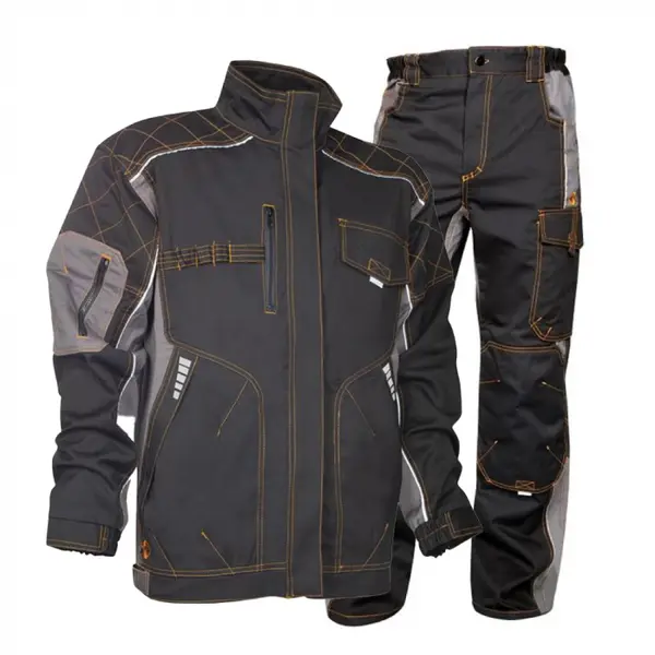 Costum de lucru negru-gri cu pantaloni de lucru in talie, Ardon VISION M, 50, NEGRU-GRI
