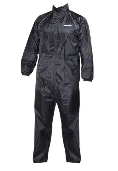 Costum de ploaie, geaca si pantaloni, culoare negru, marime 2XL