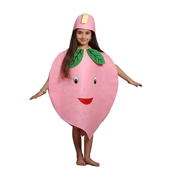 Costum fruct Piersica, DEPOX , roz, marime universala