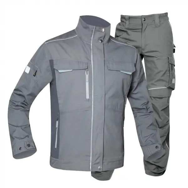 Costum gri cu pantaloni de lucru, hidrofobizat, URBAN+ S, 60, GRI