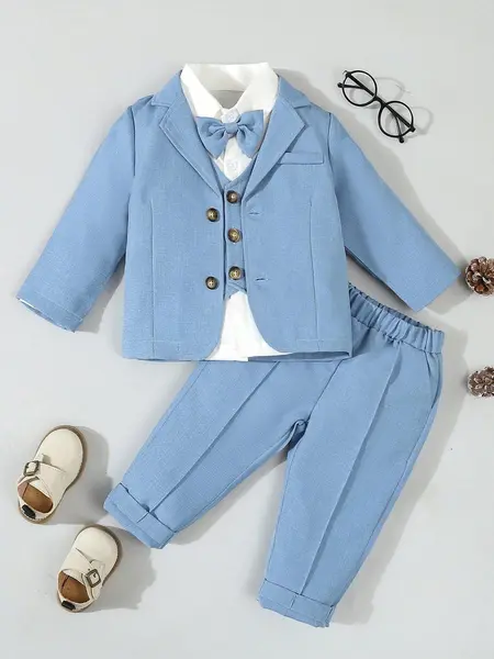 Costum pentru bebelusi - albastru / 6-9luni