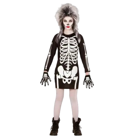 Costum schelet rochie halloween fetita