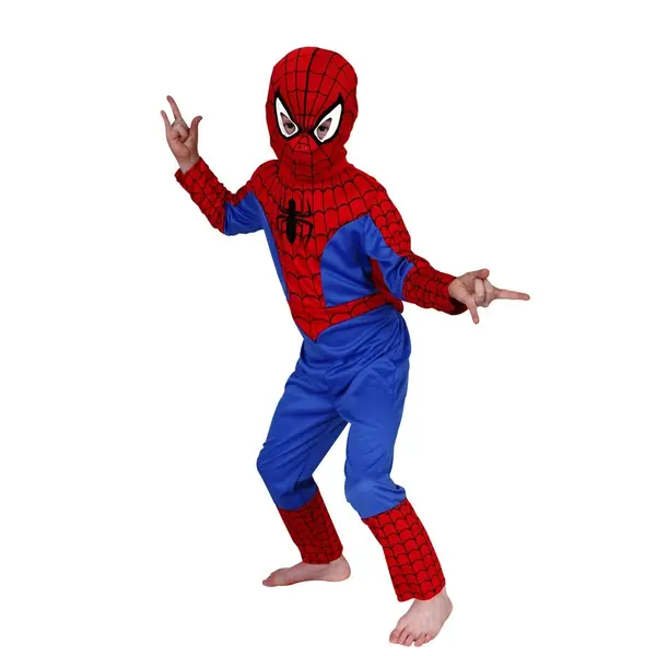 Costum Spiderman clasic pentru copii, 3-5 ani, 100-110 cm