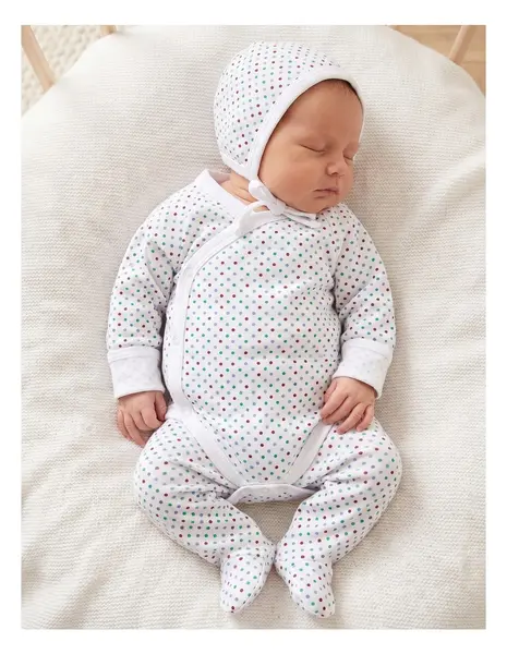 Costumas 3 piese, buline multicolor cu verde`
