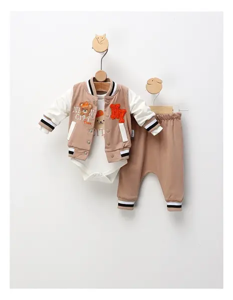 Costumas 3 piese, City Bear, cu crem