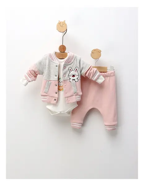 Costumas 3 piese, Rabbit Love, cu corai