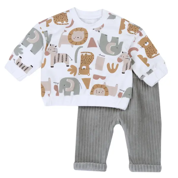 Costumas bluza si pantaloni bebe Chicco, Multicolor, 00743-69MFCI