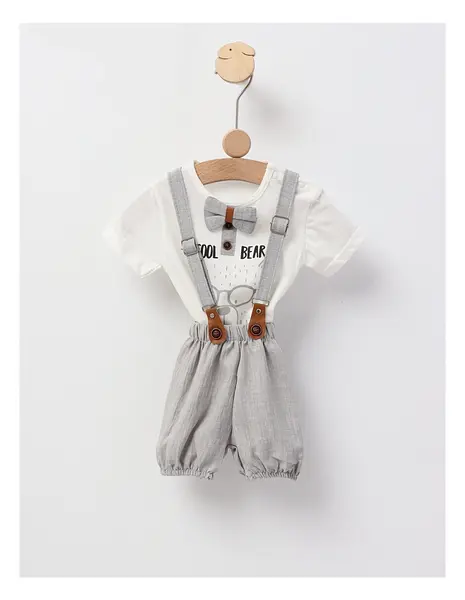 Costumas Cool Bear, model cu gri