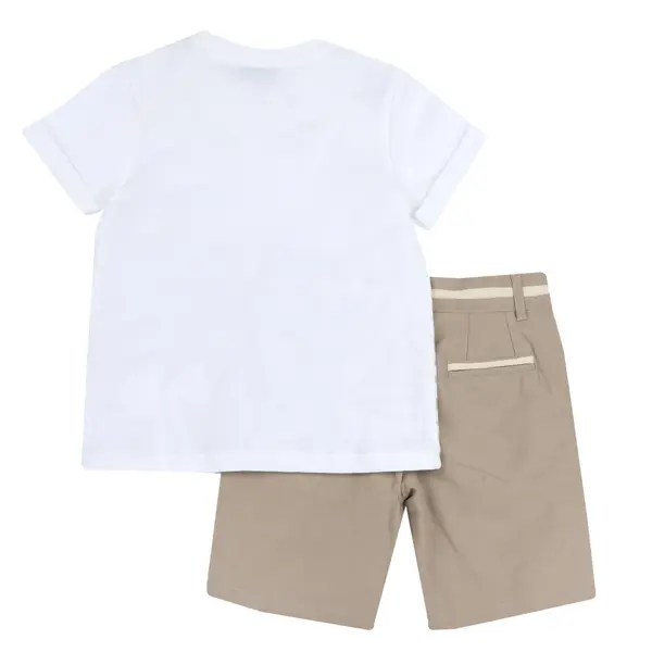 Costumas copii Chicco, bej cu model, 73828-68MC