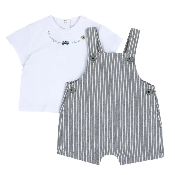 Costumas copii Chicco, tricou si salopeta, 73884-68MFCO