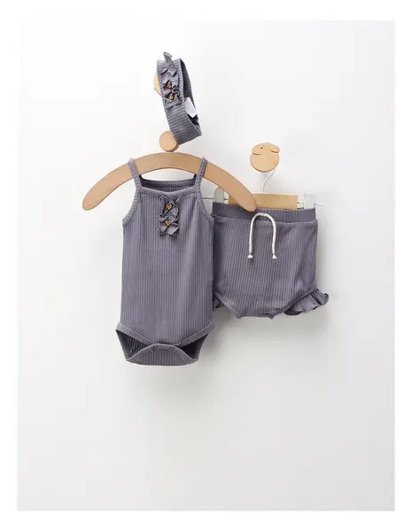 Costumas de vara, 3 piese, For Girls, gri