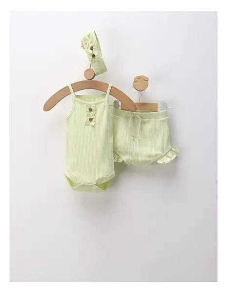 Costumas de vara, 3 piese, For Girls, verde